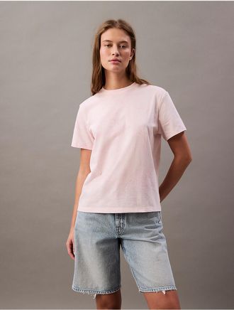 Calvin Klein Jeans Calvin Klein Womens Floral Outline Graphic Classic T-Shirt - Pink - XS