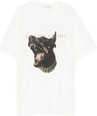 Ih Nom Uh Nit Dobermann T-shirt - Heren - T-shirts - Wit - L - Katoen - Tops