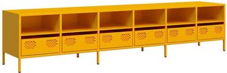 Berkfield Home TV Cabinet Mustard Yellow 202x39x43.5 cm Cold-rolled Steel