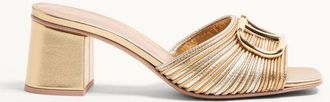 Valentino Garavani VLogo Signature Metallic Slide Sandal With Cornely Embroidery 60Mm Wo