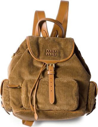 Miu Miu Zaino a coste grande - Marrone