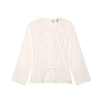 The Great. Blouses, female, White, Size: XS Victorian Top