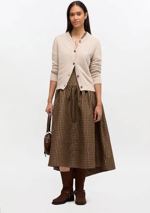 Ganni Beige Wool Mix Cardigan - Size XXS Viscose