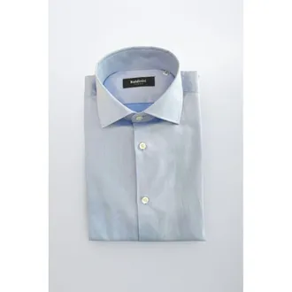 Baldinini Light Blue Cotton Men Mens Shirt