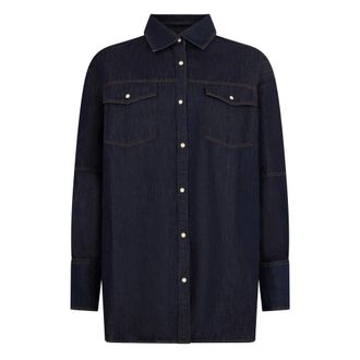 Moorer Denim Shirts, female, Blue, Size: XS Denim Shirt