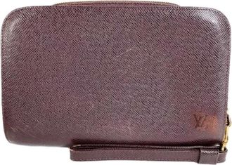 Louis Vuitton Pre-owned Clutch bag - unisex - Vintage Clutch - Paars - ONE Size - Leer - Vintage