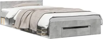 vidaXL Estructura De Cama Con Almacenamiento Gris Hormig&oacute;n 80 X 200 Cm Vidaxl