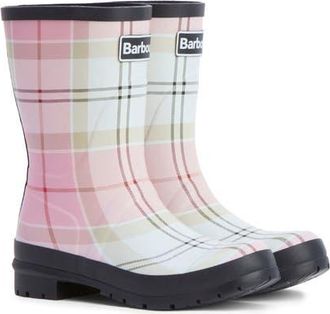 Barbour Banbury Rain Boot in Cherry Blossom Tartan at Nordstrom, Size 11