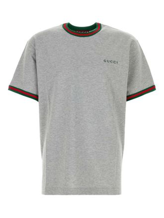 Gucci Web Detail Cotton T-Shirt