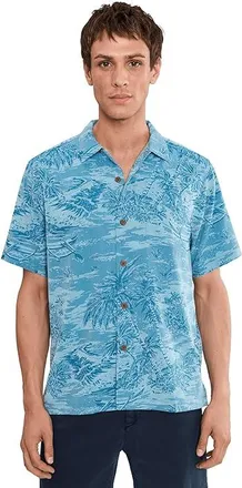 Tommy Bahama Coastal Ease Palms Mens Clothing Saxony Blue : 2XL, Modal/Polyester/Spandex