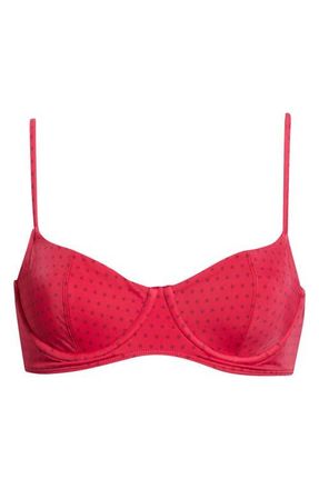 PacSun Eden Print Bralette Bikini Top in Polka Dot at Nordstrom, Size X-Small