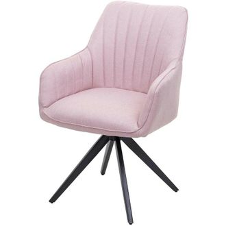 Hhg Hhg - Silla De Comedor 954, Silla De Cocina Silla Sill&oacute;n, Retro Acero Tela/textil, Rosa