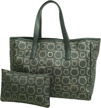 Ferragamo Black Pvc Tote Bag (Pre-Owned)