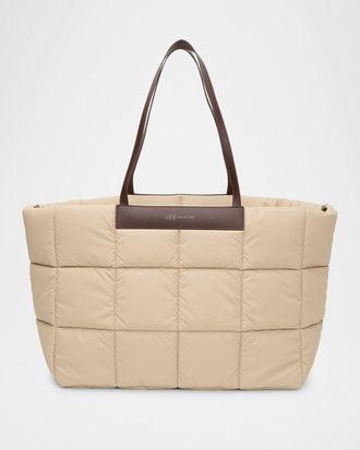 VeeCollective Porter Quilted Nylon East-West Tote Bag