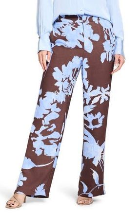Nic+Zoe Eliot Blossom Wide Leg Pants in Brown Multi at Nordstrom Rack, Size 10