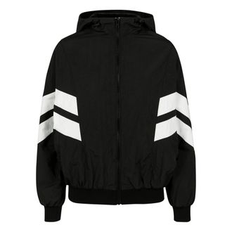 Urban Classics Dames/Dames gerimpeld Batwing Jasje (Zwart/Wit)