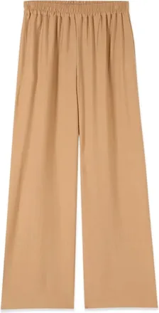 Oltre Broeken, Dames, Beige, L, Nylon, Viscose Blend Palazzo Broek