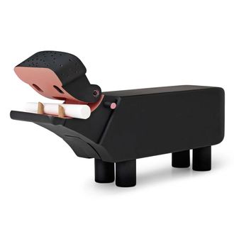 Kay Bojesen Denmark Kay Bojesen - Holz-Flusspferd H 12,5 cm, Buche schwarz