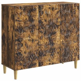 vidaXL Aparador Roble Ahumado 89 X 34,5 X 80 Cm Madera De Ingenier&iacute;a Vidaxl