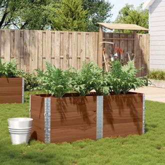Berkfield Home Garden Planter Brown 150x50 cm Solid Wood Pine