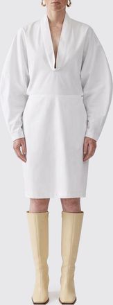 Jacquemus Abito midi Colombe in cotone con scollo a V