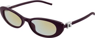Gucci Cat-eye Zonnebril - Dames - Zonnebrillen - Paars - 52 MM - Accessoires