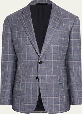 Giorgio Armani Mens Windowpane Sport Coat