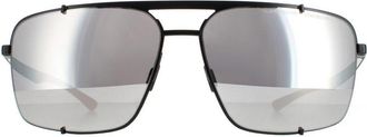 Porsche Design Aviator Mens Black Red Mercury Silver Mirror P8919 Metal (archived) - One Size