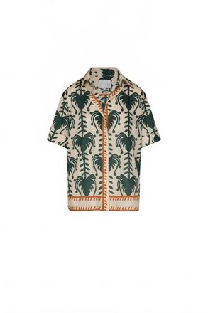 Johanna Ortiz Womens Salty Top In Ecru/green