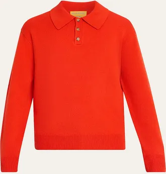 Guest In Residence Mens Heavy Gauge Cashmere Polo Sweater
