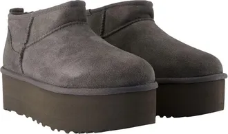 UGG Womens Lambskin Ankle Boot Gray
