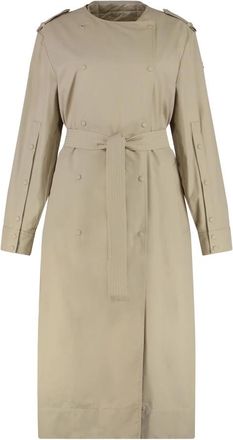 Moncler Gourdon 3-in-1 Lange Gewatteerde Jas - Dames - Trenchcoats - Beige - S - Katoen - Jassen