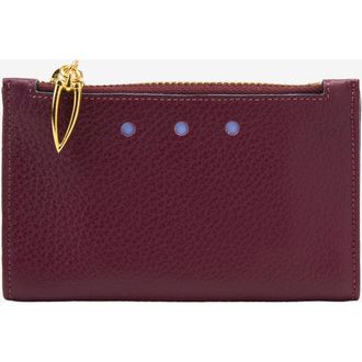 Tusk Ascot Slim Card Case with Zip Coin Pocket in Oxblood at Nordstrom