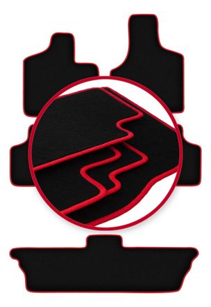 OEM Alfombrillas Carlux-red Para Dodge Caravan / Grand Caravan Iii 7 Plazas (2001-2007)