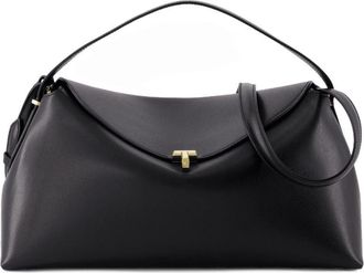 Toteme Womens T Lock Top Handle Bag Black Cowhide