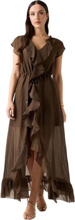 Guess Dames, Jurken, Bruin, Maat: XS