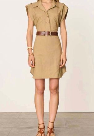 Vanessa Bruno Elmina Dress In Khaki