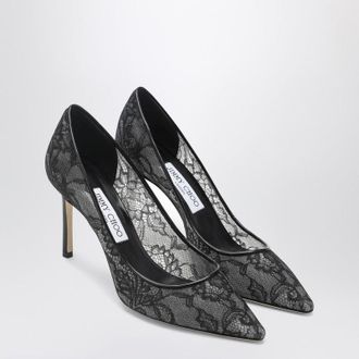Jimmy Choo London Romy 85 Pumps aus Spitze mit Logo