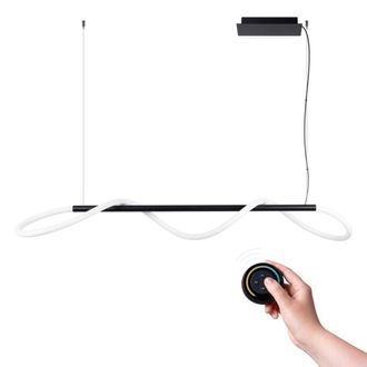 Thoro L&aacute;mpara de techo negro aluminio alt. 160 cm