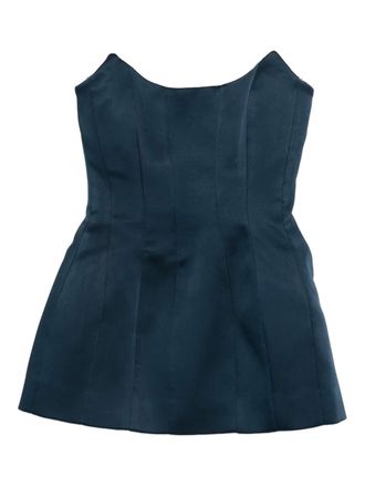 Rebecca Vallance panelled top - women - Polyester/Acetate/Polyester/Elastane - 12 - Blue