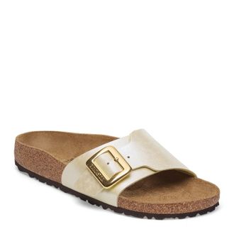 Birkenstock Womens Catalina Luxe Buckle Sandal In Pearl White