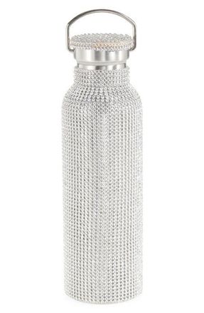 Collina Strada Crystal Embellished Insulated Water Bottle in Clear/dark Silver at Nordstrom