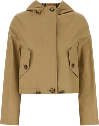 Burberry Gabardine Jas - Dames - Zomerjassen - Beige - S - Katoen - Jassen
