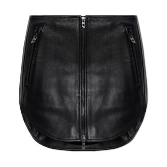 Diesel Leather Skirts, female, Black, Size: 2XS L-Oly Skirt