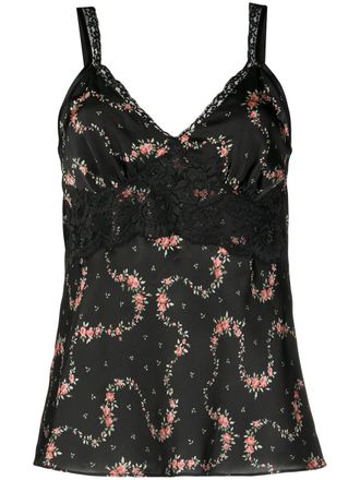 Paco Rabanne Top Flower Garland - Nero