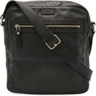 Gucci Pre-owned Leather gucci-bags - Dames - Vintage Schoudertas - Zwart - ONE Size - Leer - Vintage