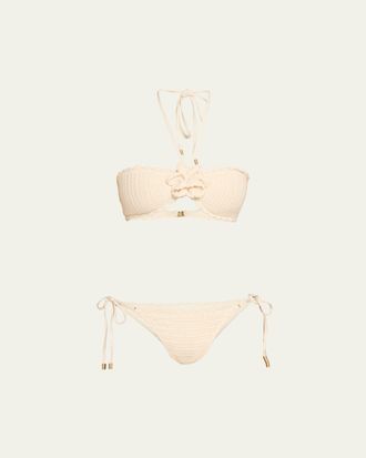 Zimmermann Awaken Crochet Flower Two-Piece Swimsuit