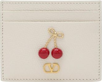 Valentino Garavani Wallets & Cardholders, female, Beige, ONE SIZE, VLogo Signature Card Holder