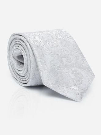 Monti Krawatte MONTI LAPO, Herren, silber (silber mit paisley, muster), Viskosemischung, Krawatten Krawatte, mit edlem Paisley-Muster - ideal f&uuml;r den Br&auml;uti