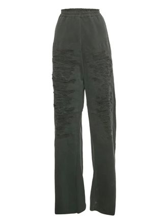 Maison Margiela Gerafelde broek - Groen